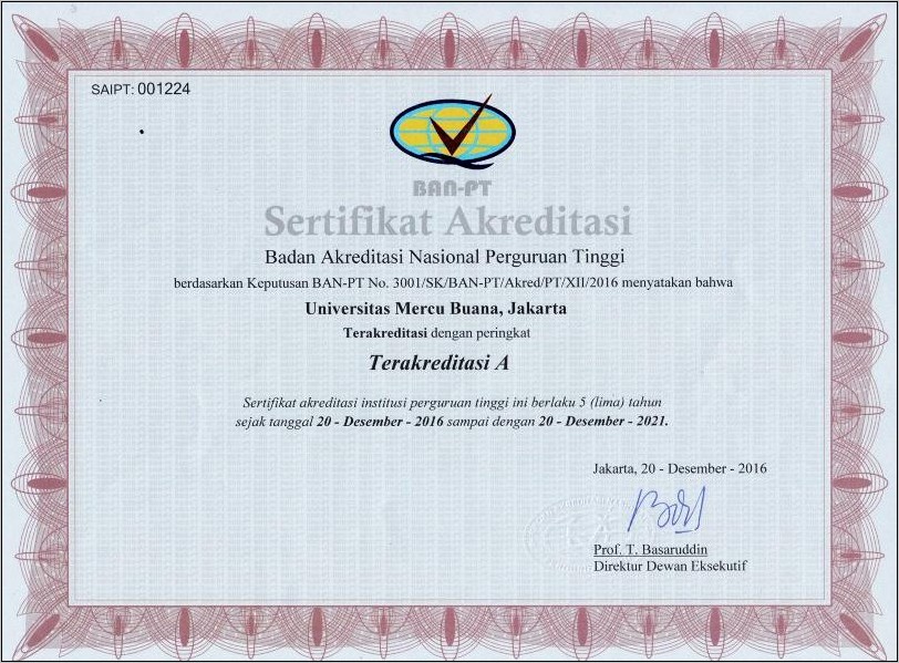 Contoh Surat Keterangan Akreditas Dari Ban Pt