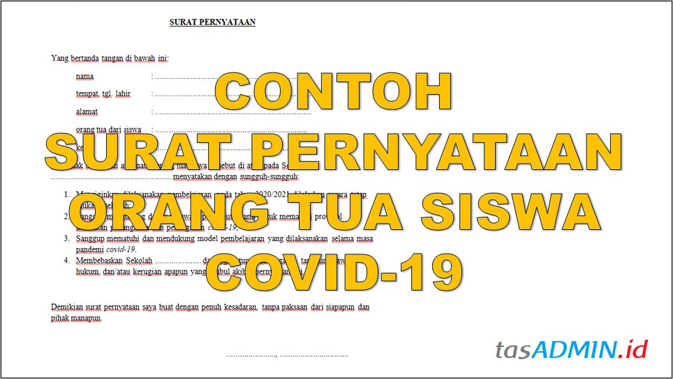 Contoh Surat Keterangan Anak Tidak Masuk Sekolah