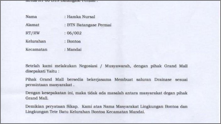 Contoh Surat Keterangan Banjir  Surat Keterangan  Desain Contoh Surat