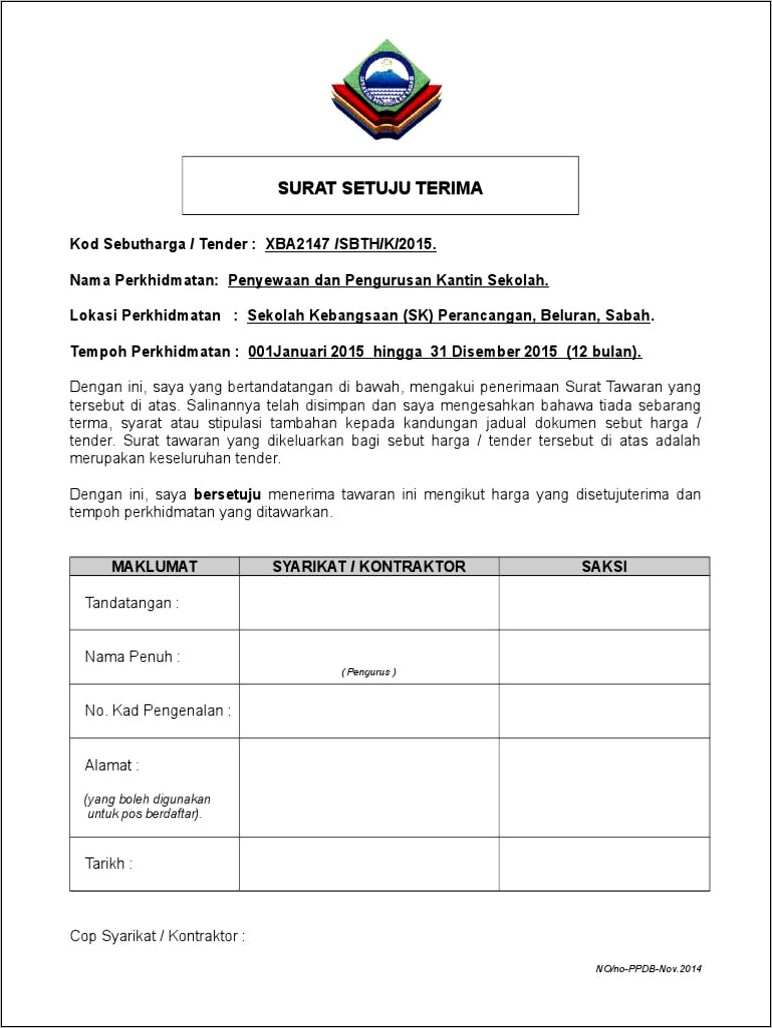 Contoh Surat Keterangan Berjualan Di Kantin Sekolah