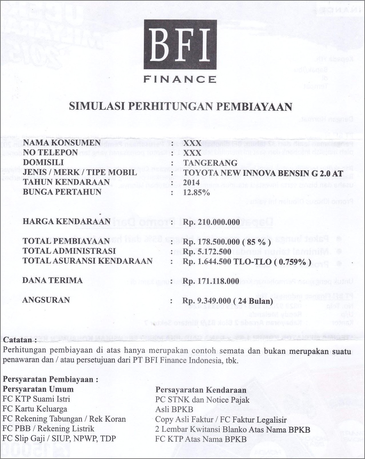 Contoh Surat Keterangan Bpkb Dijaminkan Di Bank