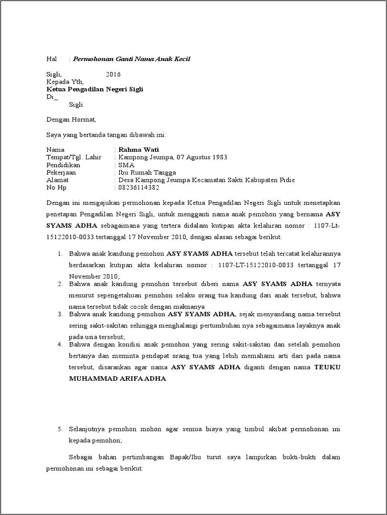 Contoh Surat Keterangan Dalam Perbaikan