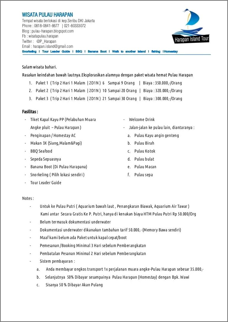 Contoh Surat Keterangan Dari Biro Perjalanan
