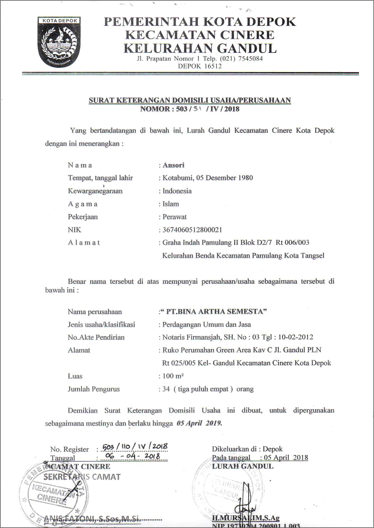 Contoh Surat Keterangan Dari Rt Rw Jawilan