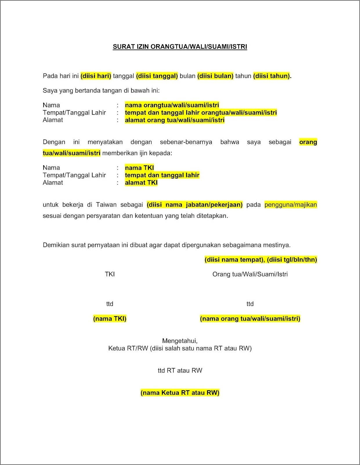 Contoh Surat Keterangan Dari Sekolah Untuk Pengurusan Visa
