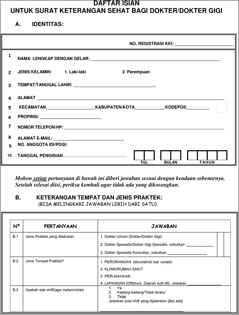 Contoh Surat Keterangan Disabilitas Dari Dokter