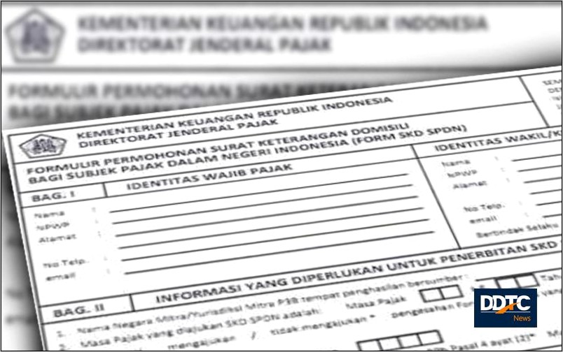 Contoh Surat Keterangan Domisili Luar Negeri Kantor Pajak