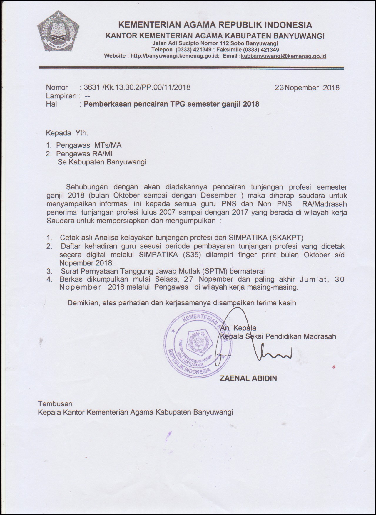 Contoh Surat Keterangan Fingerprint