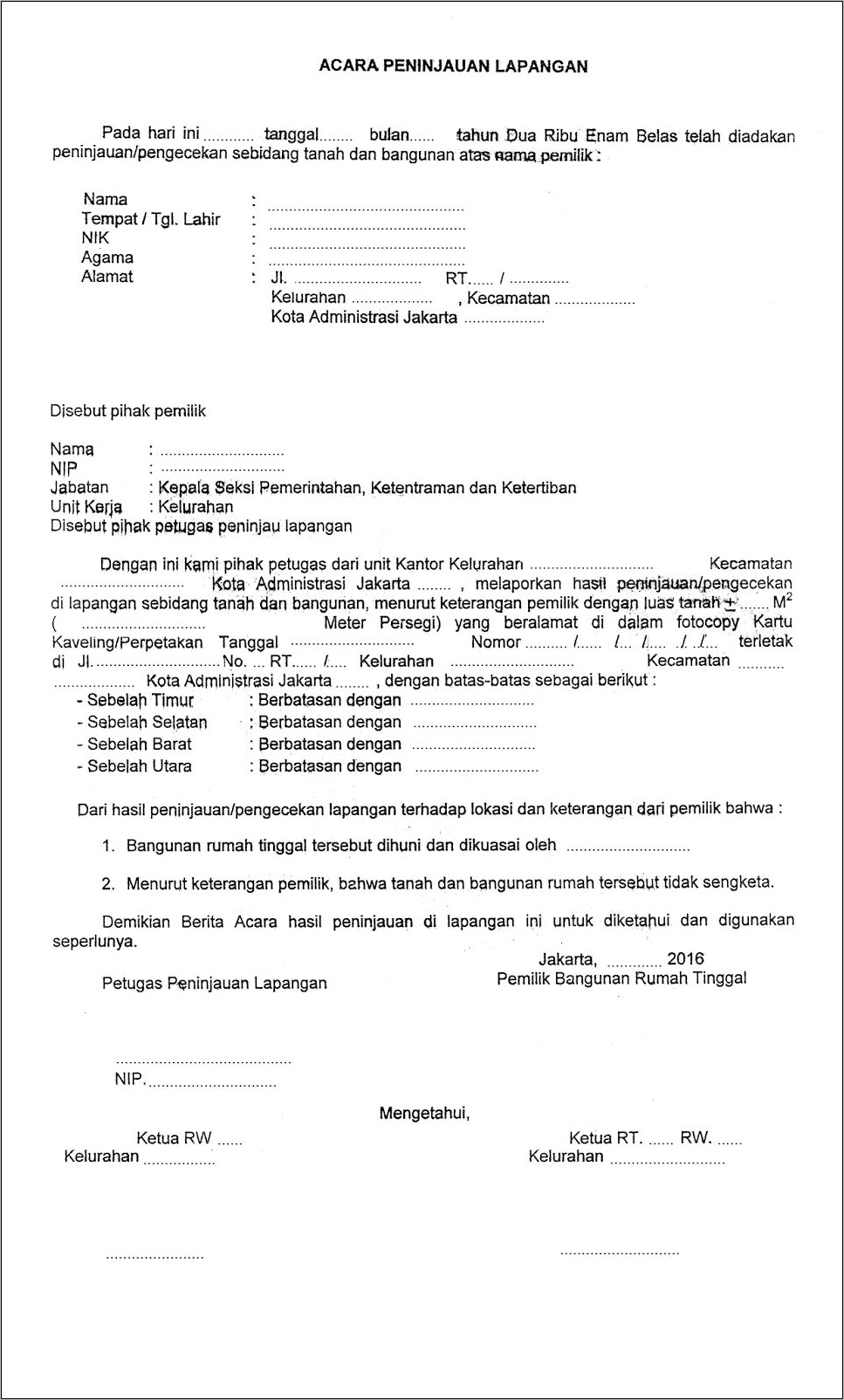 Contoh Surat Keterangan Garapan Dari Desa