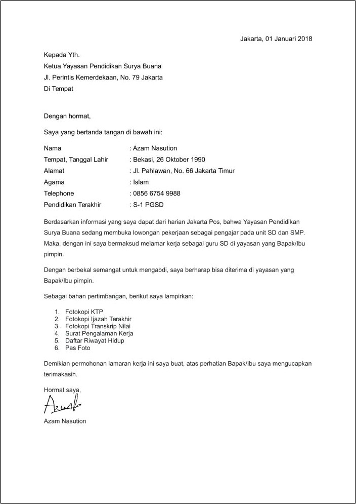 Contoh Surat Keterangan Guru Agama