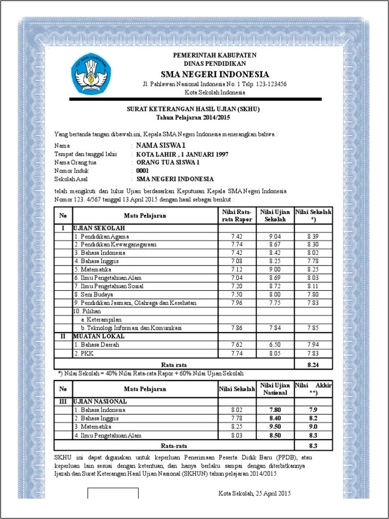 Contoh Surat Keterangan Hasil Tes Dna Surat Keterangan Desain Sexiz Pix