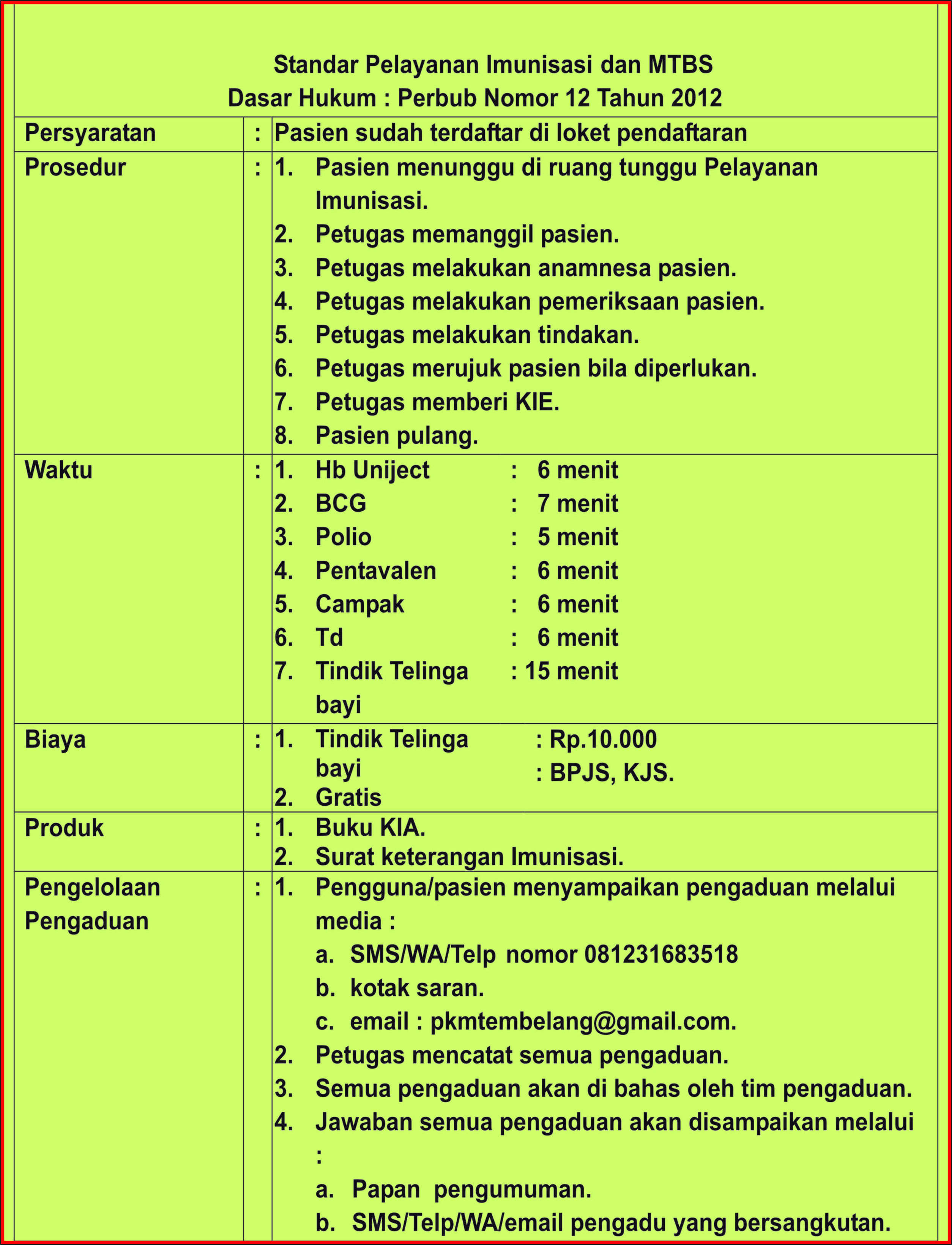 Contoh Surat Keterangan Imunisasi Dari Puskesmas