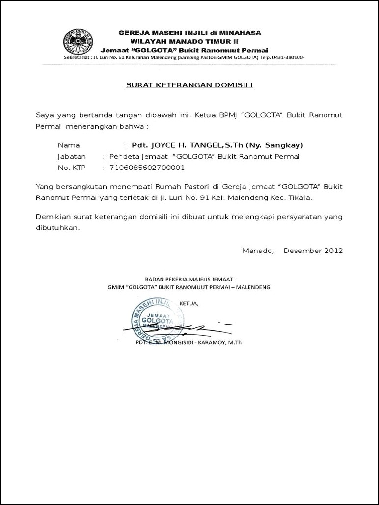 Contoh Surat Keterangan Keberadaan Anak Panti