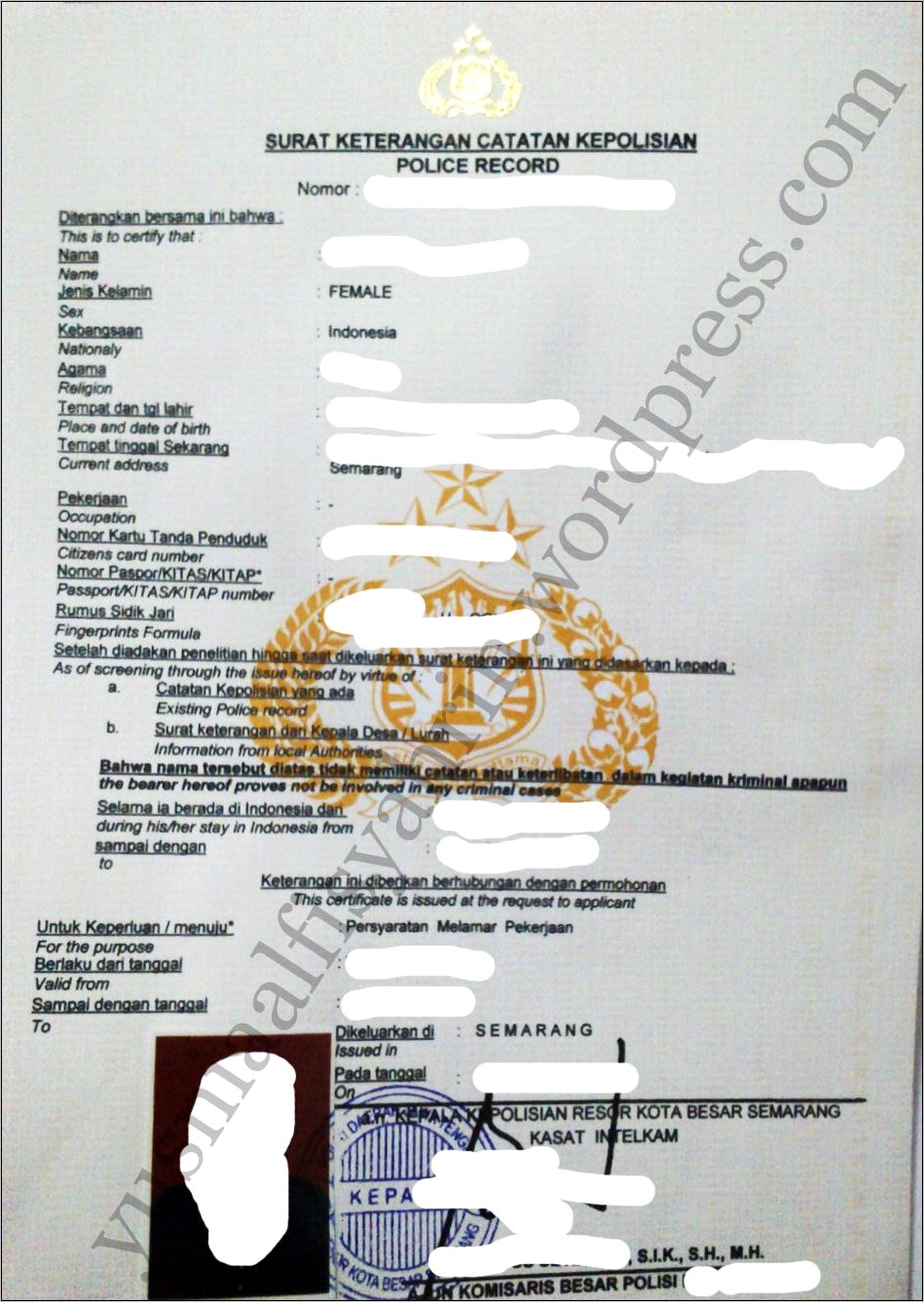 Contoh Surat Keterangan Kelakuan Baik Dari Polisi