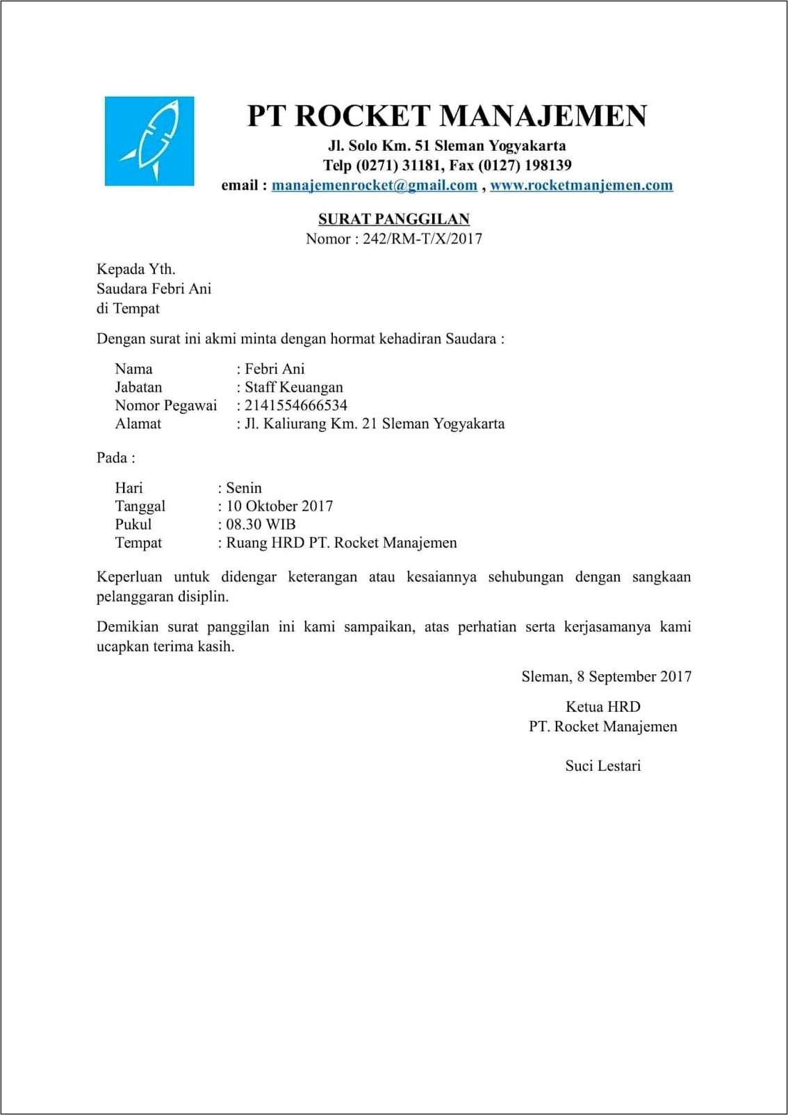 Contoh Surat Keterangan Kelanjutan Order Ke Bank