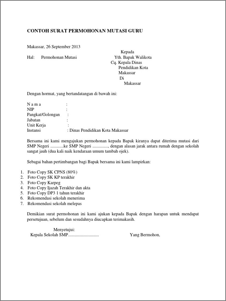 Contoh Surat Keterangan Keluar Pindah Sekolah Beberapa Siswa Smp