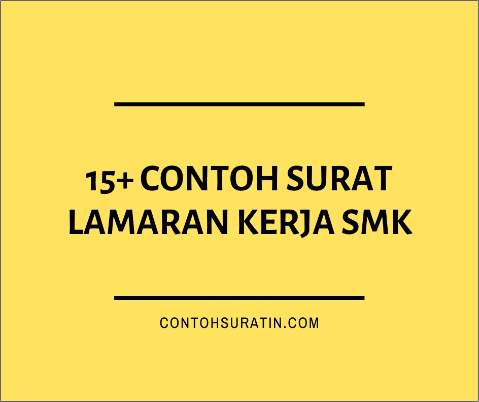 Contoh Surat Keterangan Kera Smk