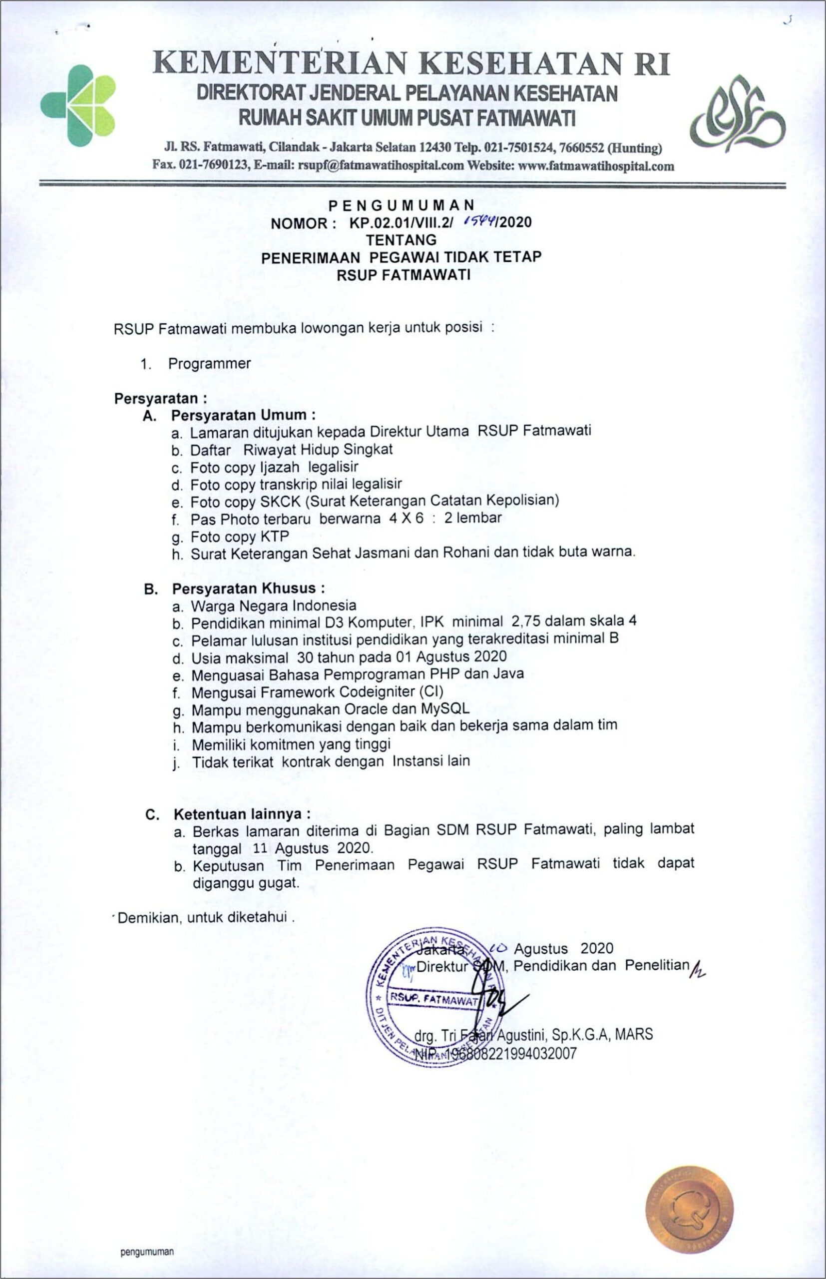 Contoh Surat Keterangan Program Jiwa  Surat Keterangan  Desain Contoh