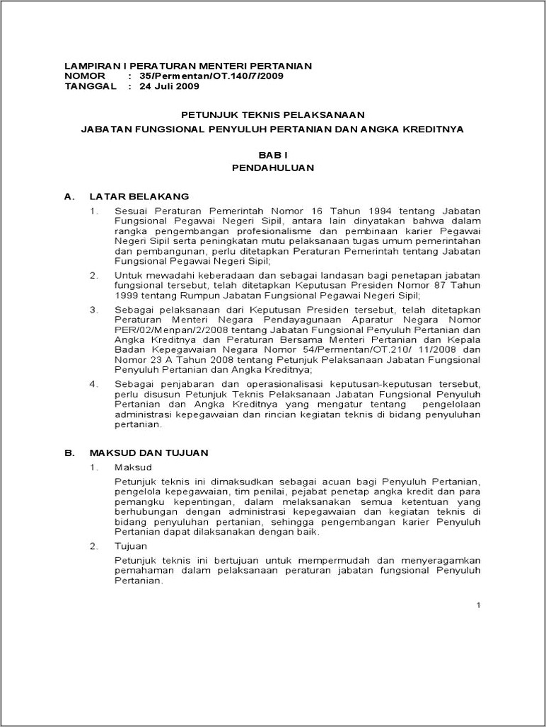 Contoh Surat Keterangan Ketersediaan Lowongan Kebutuhan Penyuluh Pertanian