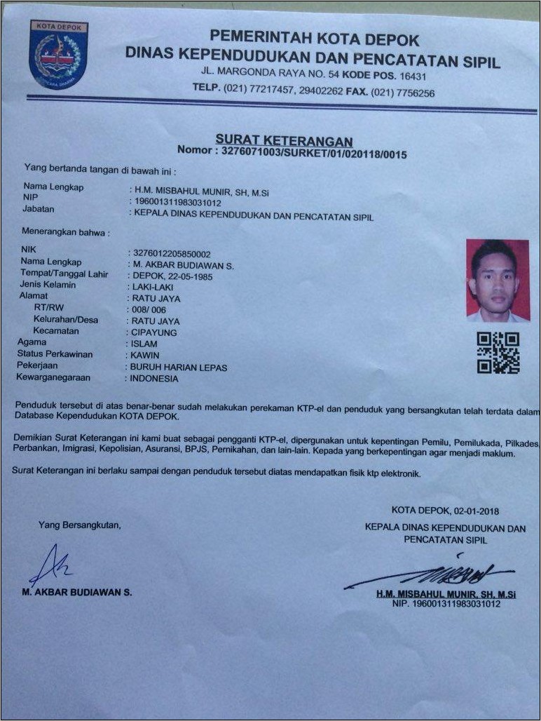 Contoh Surat Keterangan Koreksi Bpjs Ketenagakerjaan