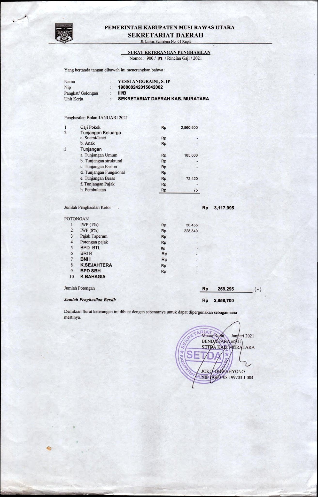 Contoh Surat Keterangan Kuliah Anak Pns