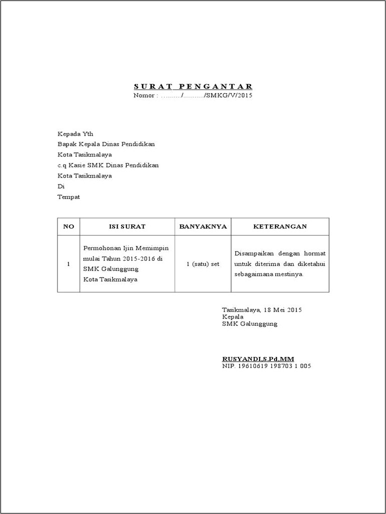 Contoh Surat Keterangan Legalitas Kepala Sekolah