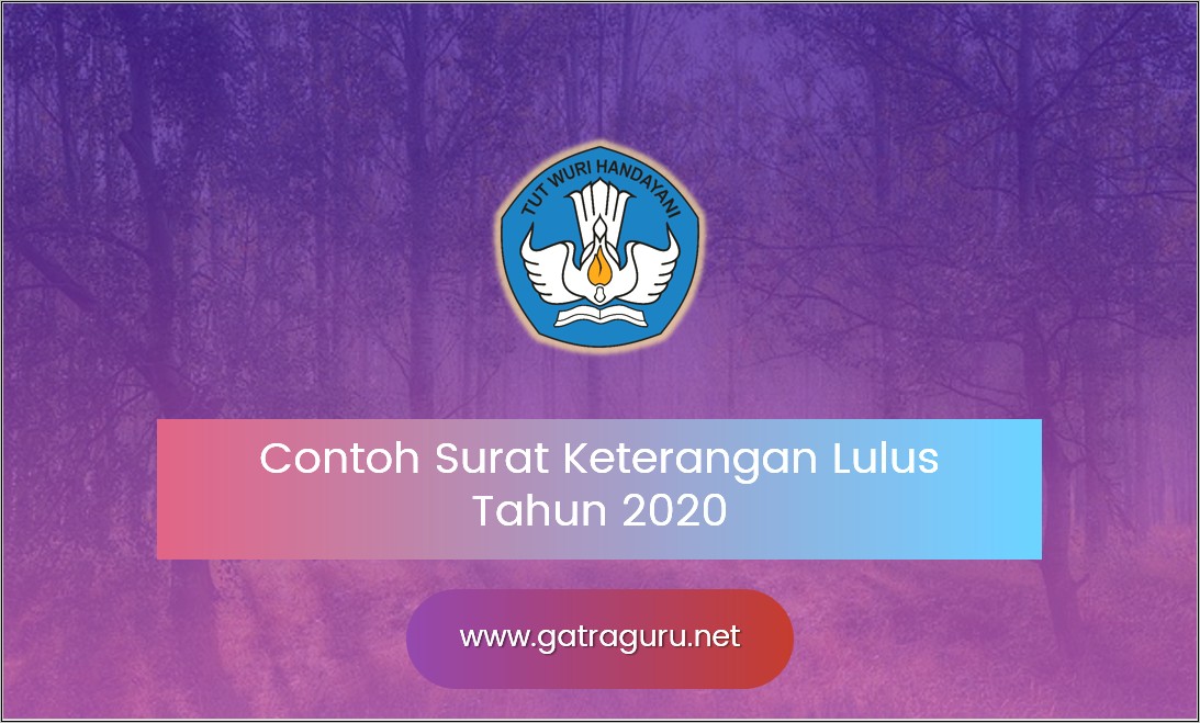 Contoh Surat Keterangan Lulus Pendidikan Menengah
