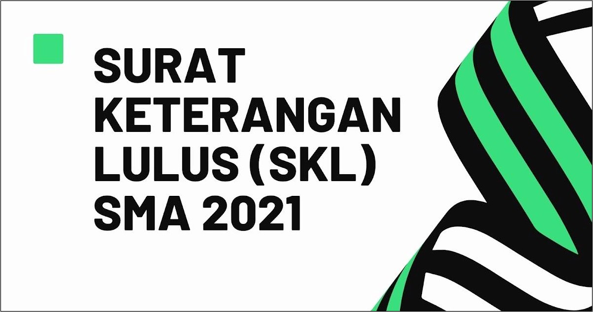 Contoh Surat Keterangan Lulus Ujian Sma Terbaru