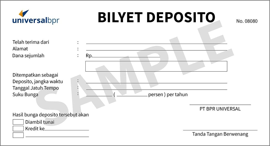 Contoh Surat Keterangan Lunas Bpr