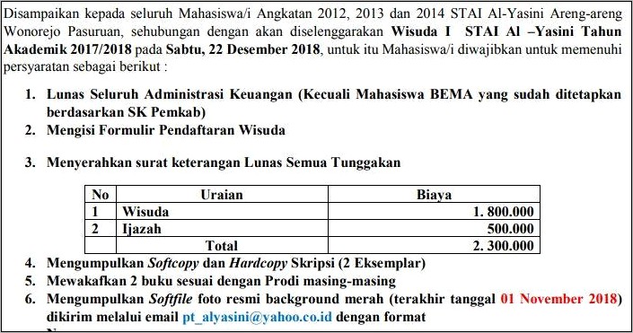 Contoh Surat Keterangan Lunas Spp