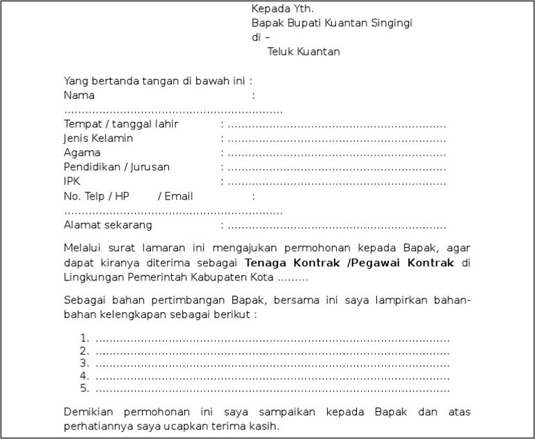 Contoh Surat Keterangan Magang Ppat