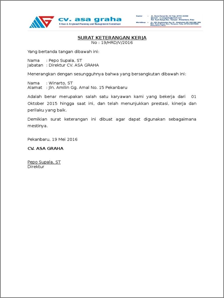 Contoh Surat Keterangan Menggunakan Npwp Pribadi