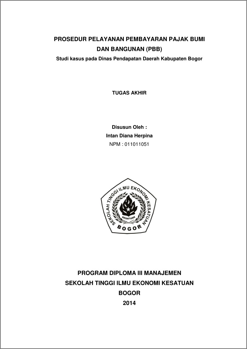 Contoh Surat Keterangan Njop Dari Desa