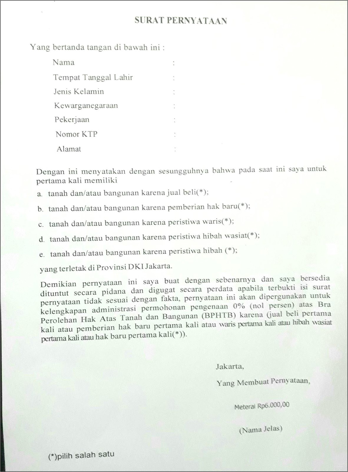 Contoh Surat Keterangan Pajak Mengadakan Acara Di Ice