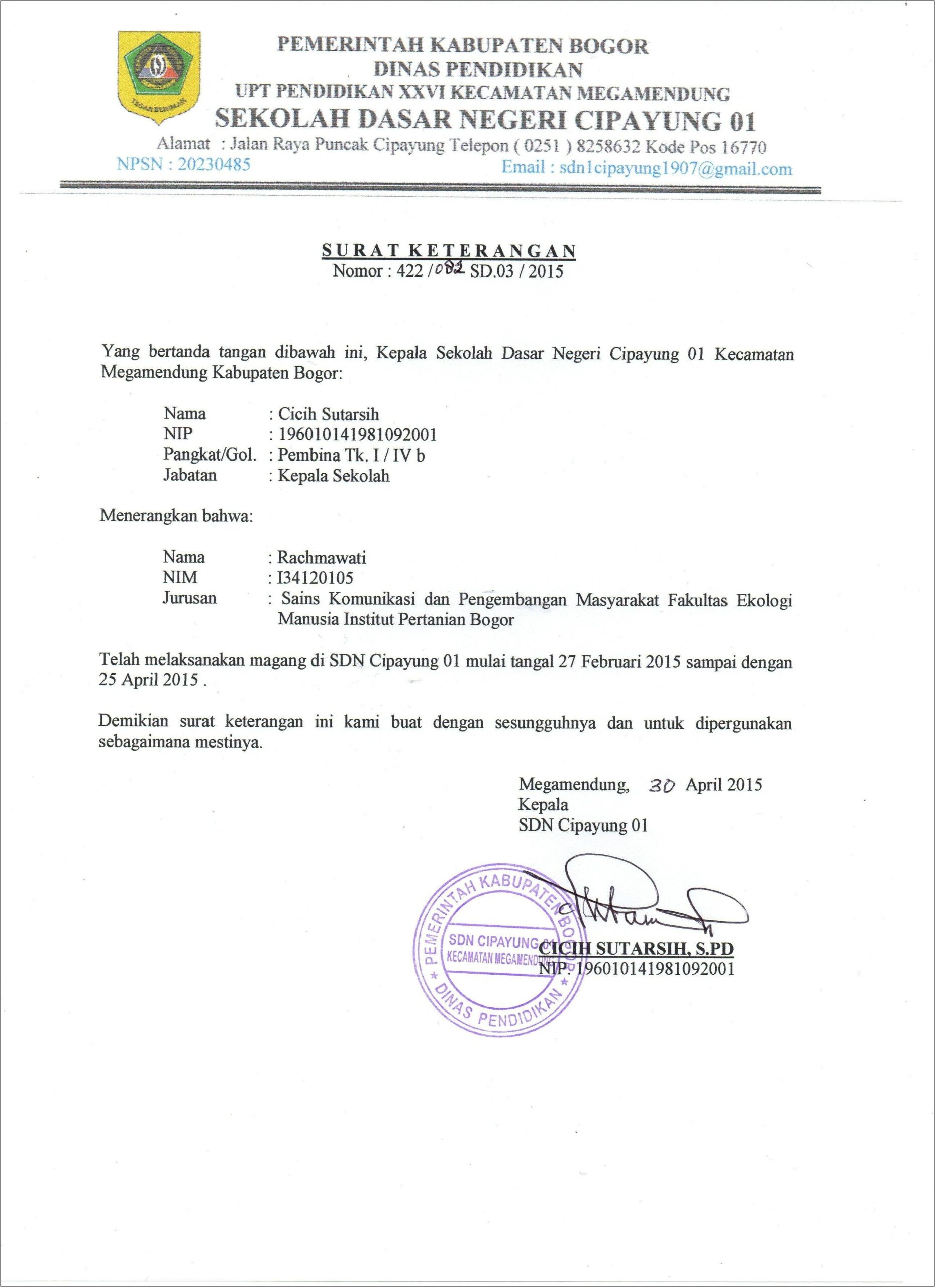 Contoh Surat Keterangan Pemberitahuan Perusahaan