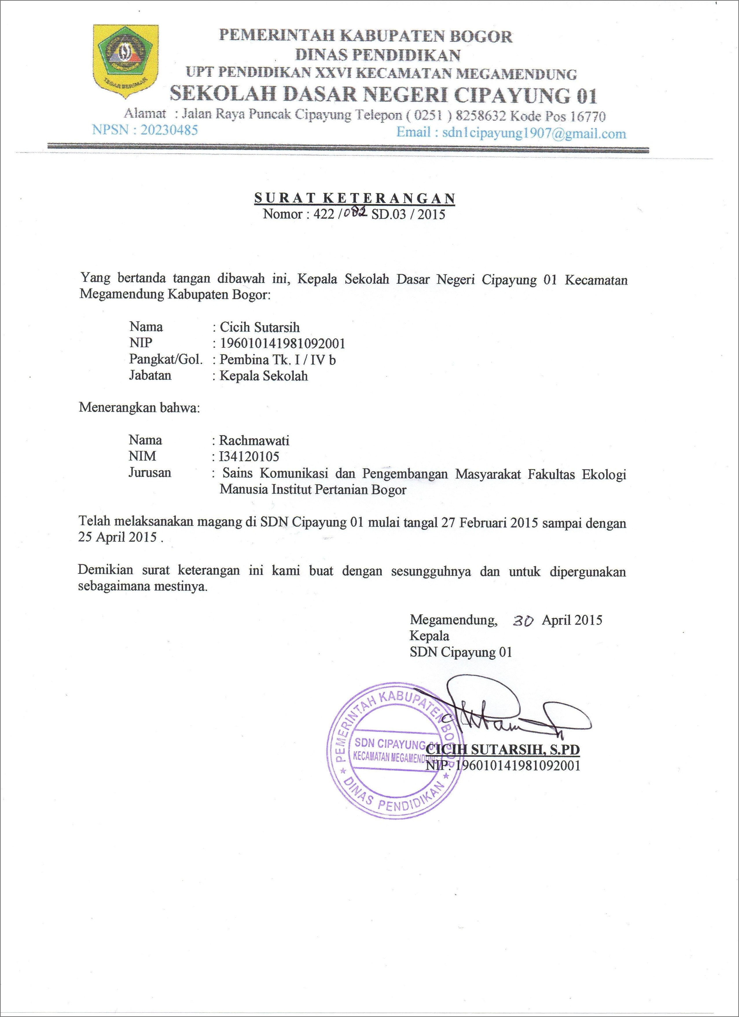 Contoh Surat Keterangan Pemberitahuan Perusahaan