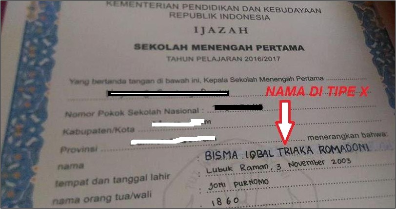 Contoh Surat Keterangan Pengganti Ijazah Yang Hilang