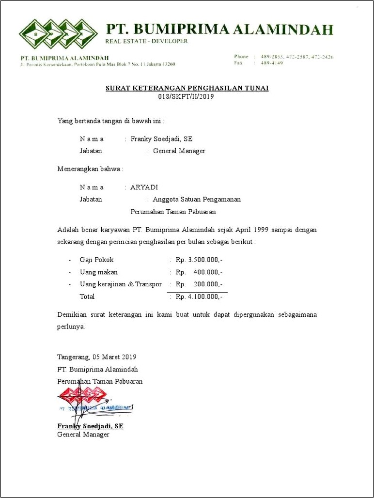 Contoh Surat Keterangan Penghasilan Karyawan.doc