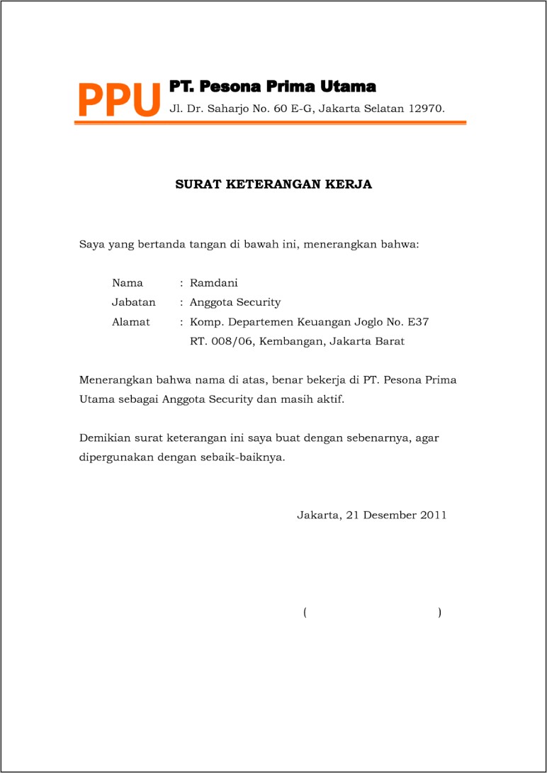 Contoh Surat Keterangan Penginputan Nilai Di Pt