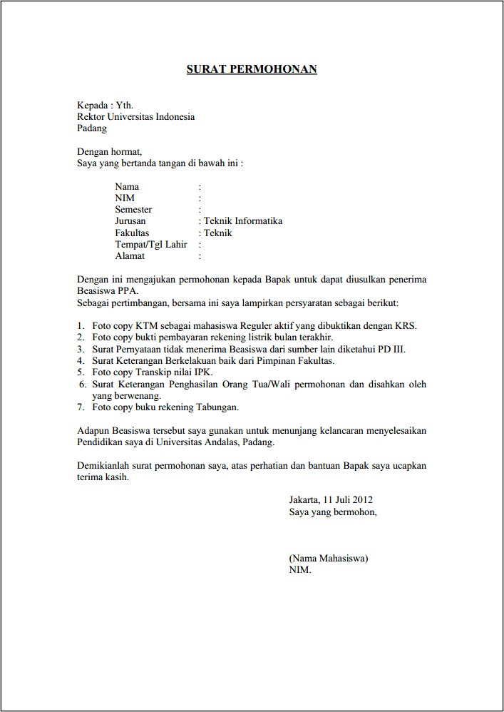Contoh Surat Keterangan Penulisan Rekening Salah
