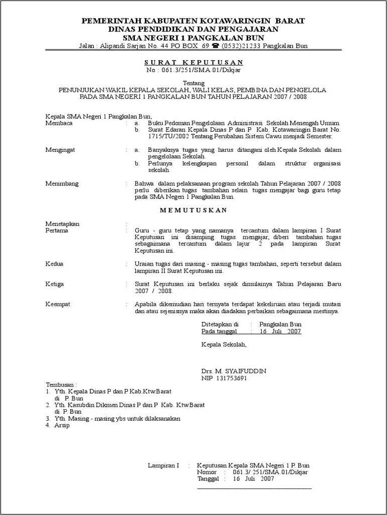 Contoh Surat Keterangan Perubahan.nama Dari Kepala.sekolah