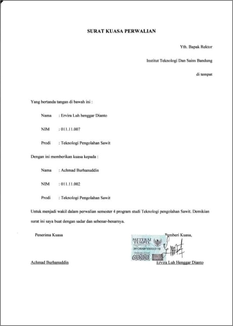 Contoh Surat Keterangan Perwalian Anak Dibawah Umur