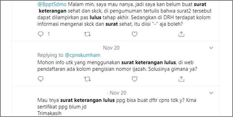 Contoh Surat Keterangan Rekap Nilai Siswa