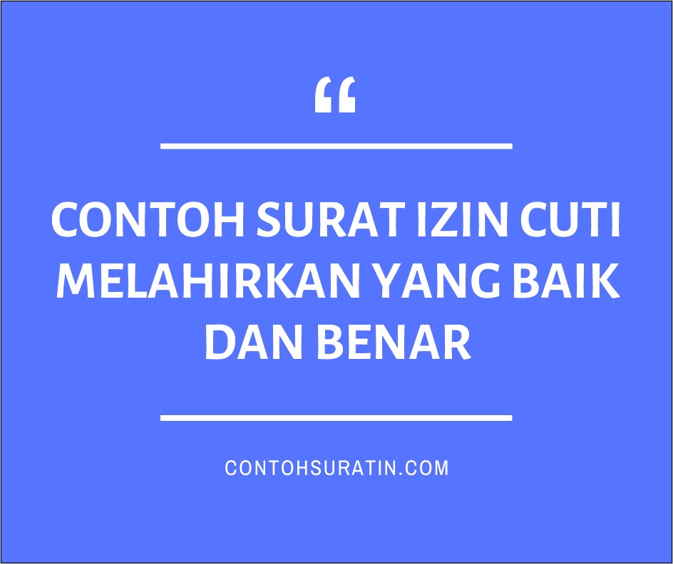 Contoh Surat Keterangan Rekomendasi Cuti Bersalin Dari Dokter