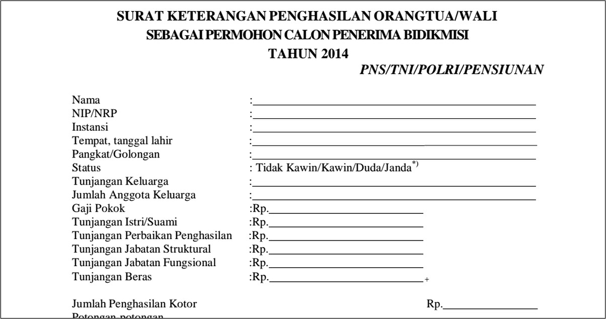 Contoh Surat Keterangan Rincian Gaji Pns.doc