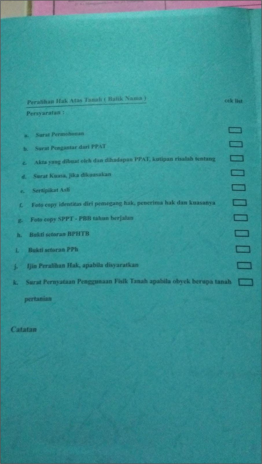 Contoh Surat Keterangan Roya Sertifikat
