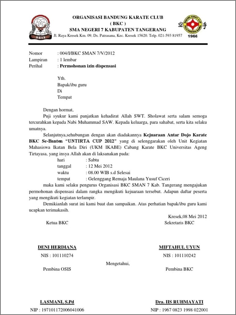 Contoh Surat Keterangan Rt Rw Tidak Mengikuti Upacar 17