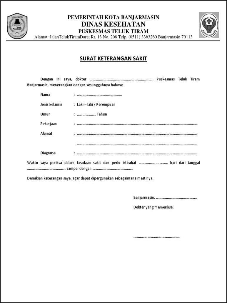 Contoh Surat Keterangan Sakit Resmi Contoh Surat Rujukan Puskesmas Images And Photos Finder