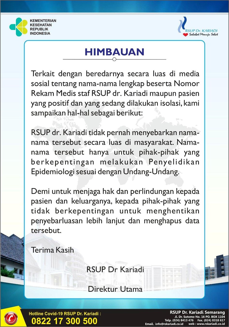 Contoh Surat Keterangan Sakit Rsup Dr Kariadi Semarang