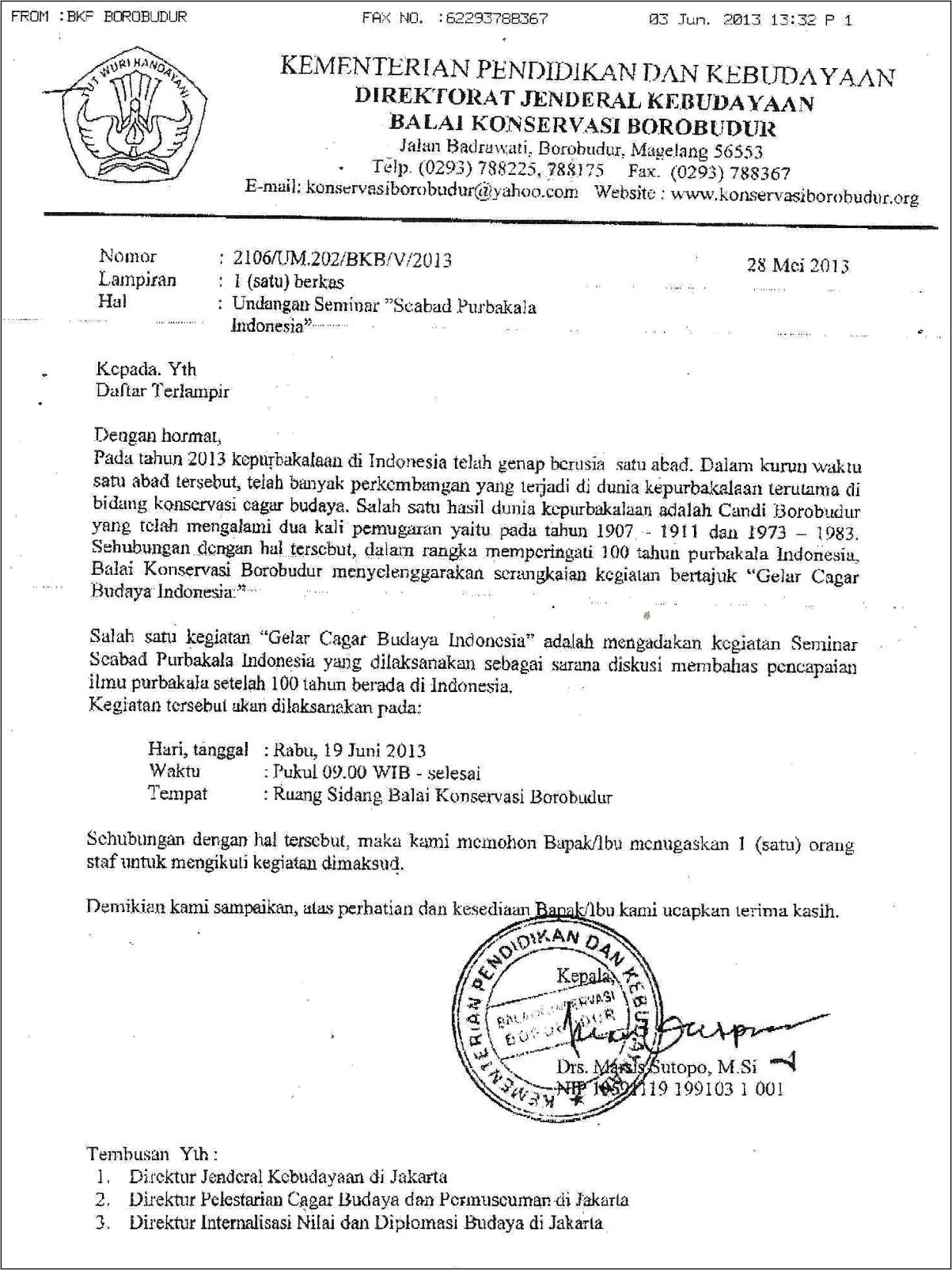 Contoh Surat Keterangan Sebagai Pembicara